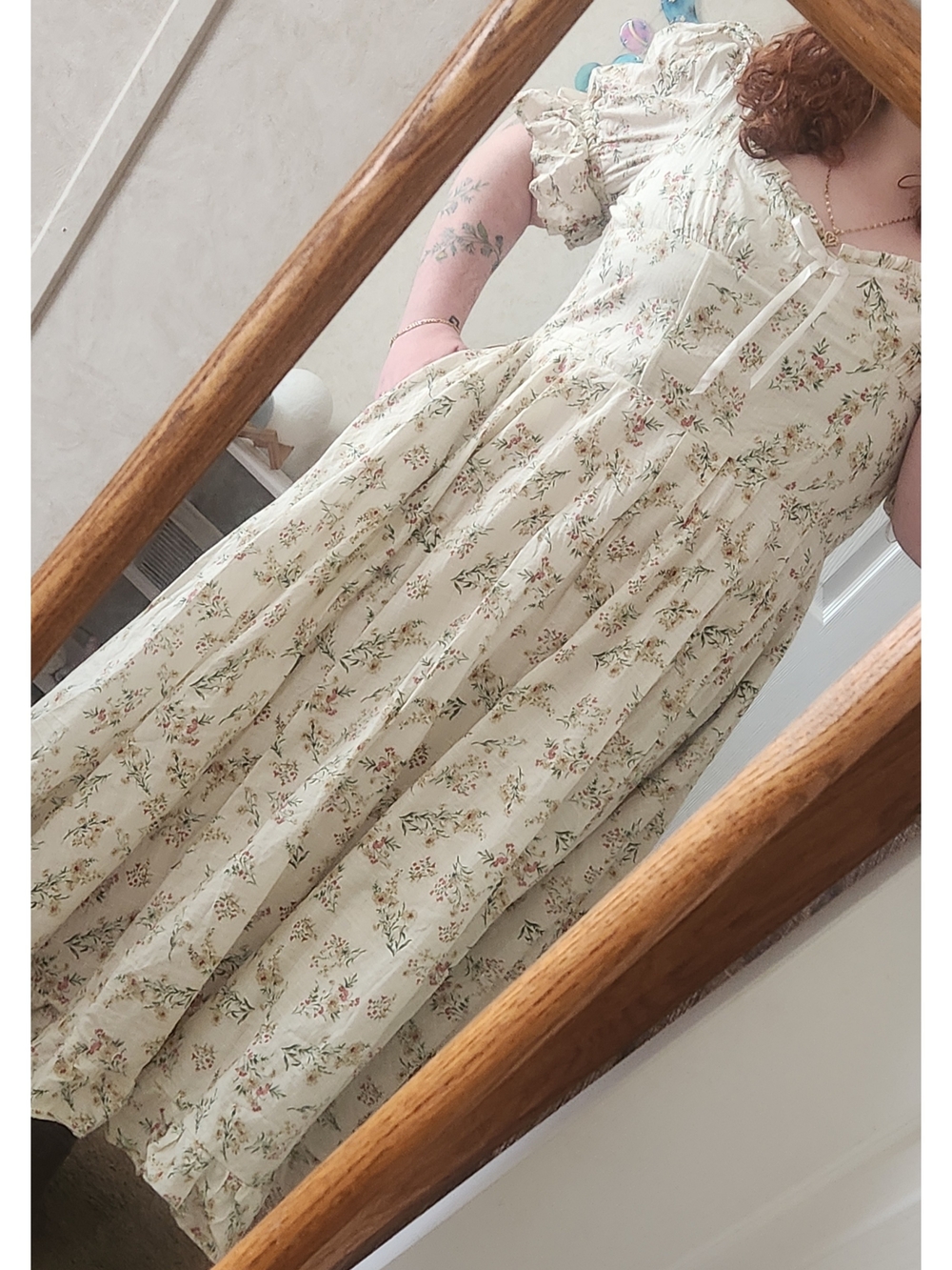 Ava Gowns Amelia Ribbon Floral Dress in Ivory - Picture 7 of 8